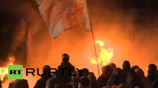 Беспорядки в Киеве продолжались до поздней ночи