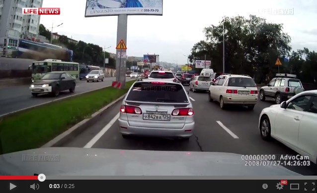 Крушение автобуса во Владивостоке видео
