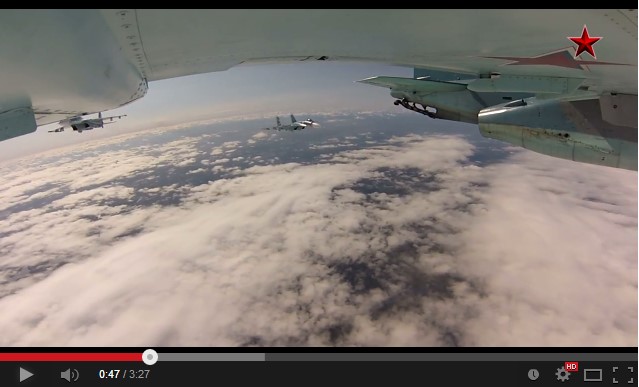 Полет Су-33 и Су-25 над Североморском
