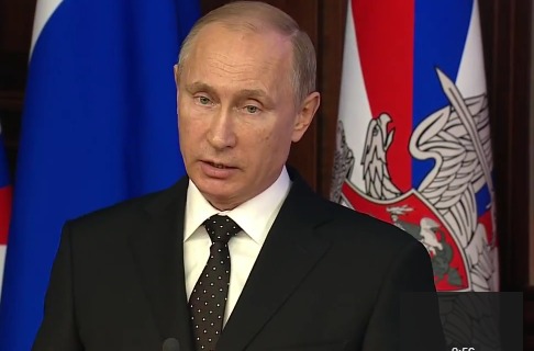 Владимир Путин принимает участие в заседании Минобороны