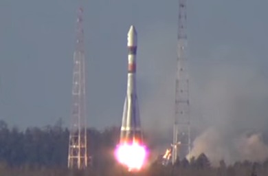 Видео пуска ракеты Союз-2.1а