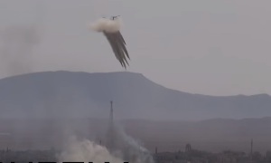 Ка-52 атакует позиции боевиков ИГИЛ в Сирии