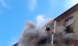 Пожар в Струнино (видео)
