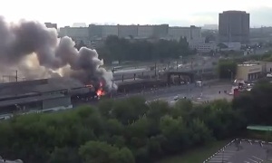 В московском метро из-за пожара произошла давка (08.07.2016)