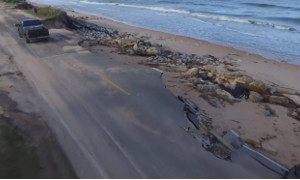 Побережье Флориды разрушенное ураганом Мэтью (Видео с беспилотника)