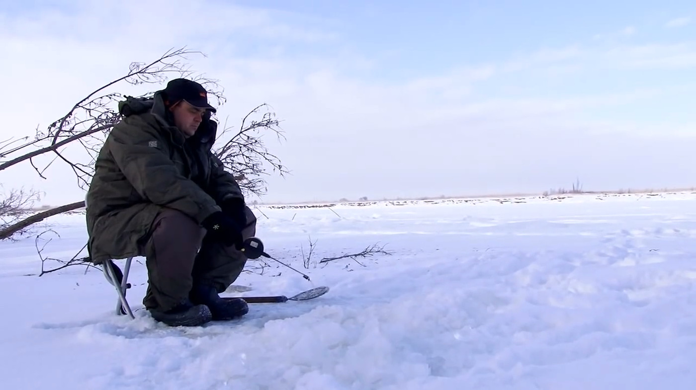 рыбалка сачком зимой видео