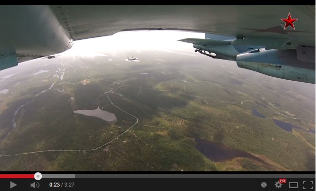 Полет Су-33 и Су-25 над Североморском