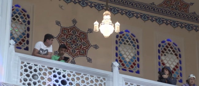 Соборная мечеть в Москве, вид изнутри