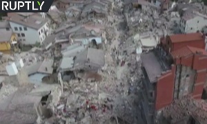 Последствия разрушительного землетрясения в Италии