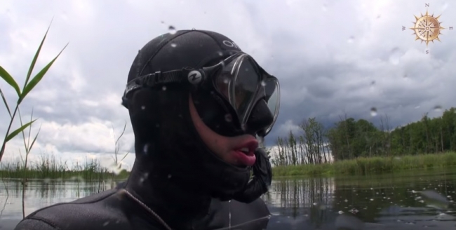 Подводная охота на озере глубоком, рецепт приготовления линя в сметанном соусе.