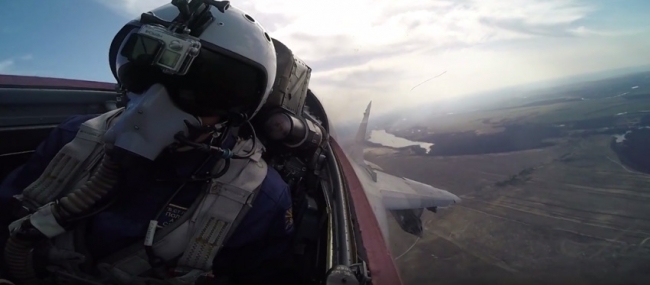 Воздушный бой - видео из кабины МиГ-29