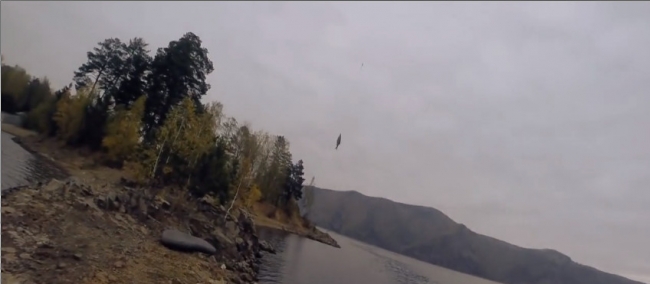 Рыбалка с помощью квадрокоптера на Красноярском водохранилище