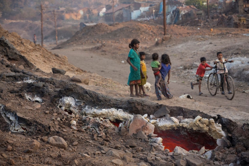 Джхарии - город в адском пламени