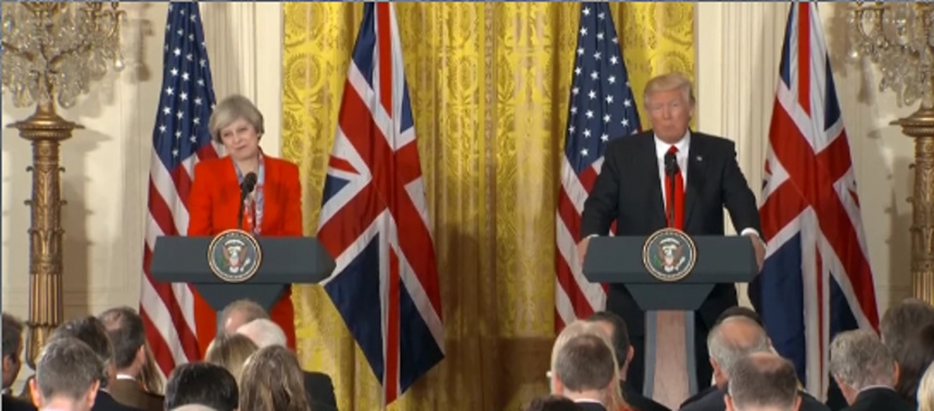 Пресс-конференция Дональда Трампа и Терезы Мэй