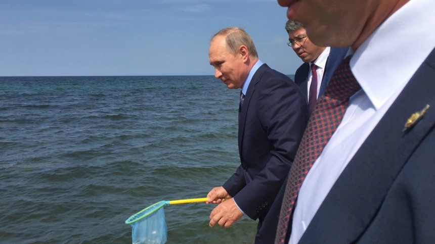 Зарыбление Байкала - Путин выпустил в Байкал 50 тысяч мальков омуля