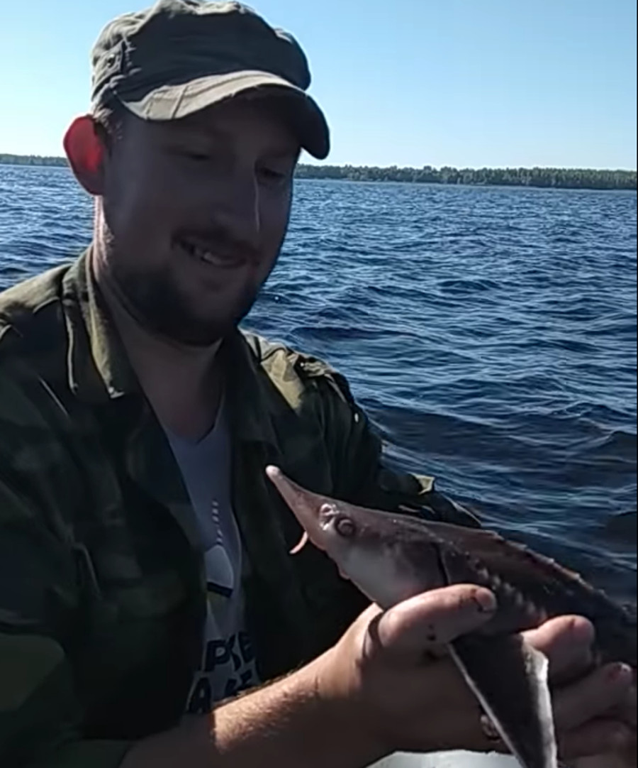 Сызранский рыбак поймал в Волге краснокнижную стерлядь