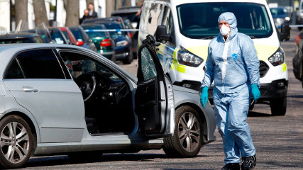 Полиция расстреляла автомобиль который врезался в автомобиль украинского посла