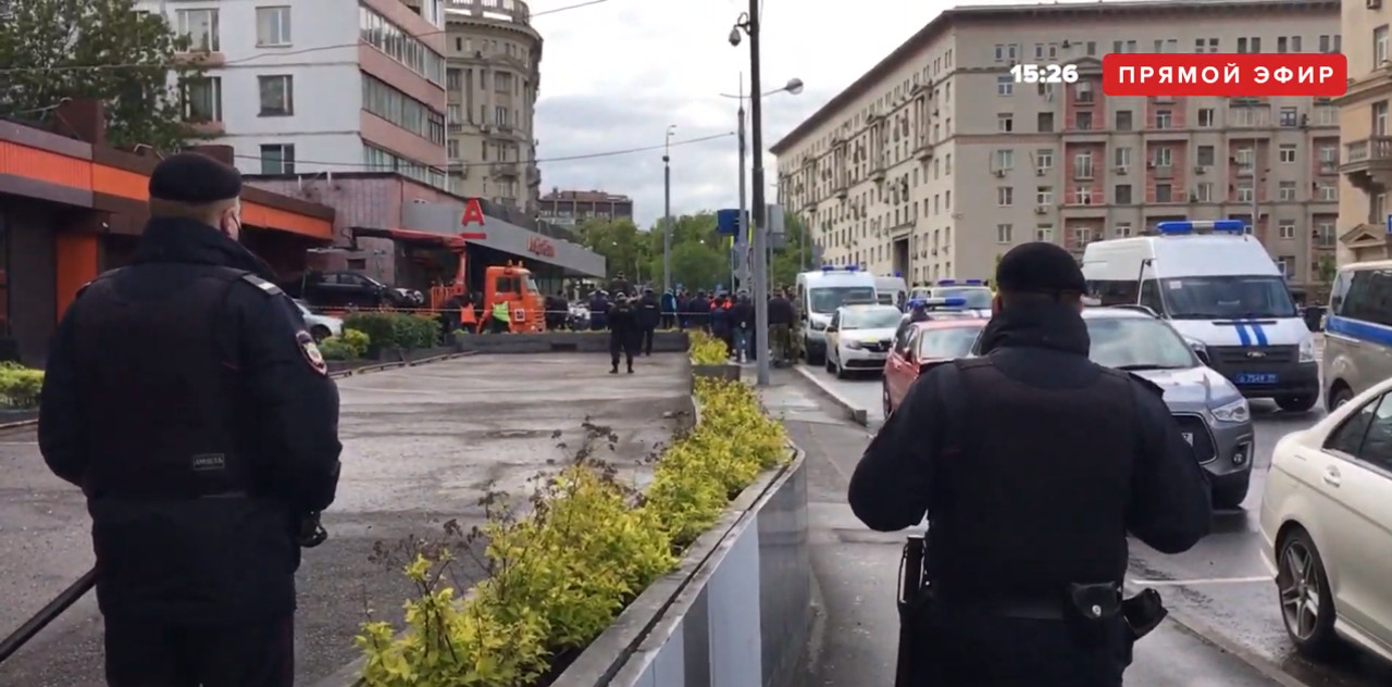 Захват заложников в Москве (Видео)