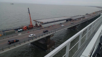 ⚡️Завершилась надвижка всех 4-х пролётных строений Крымского моста
